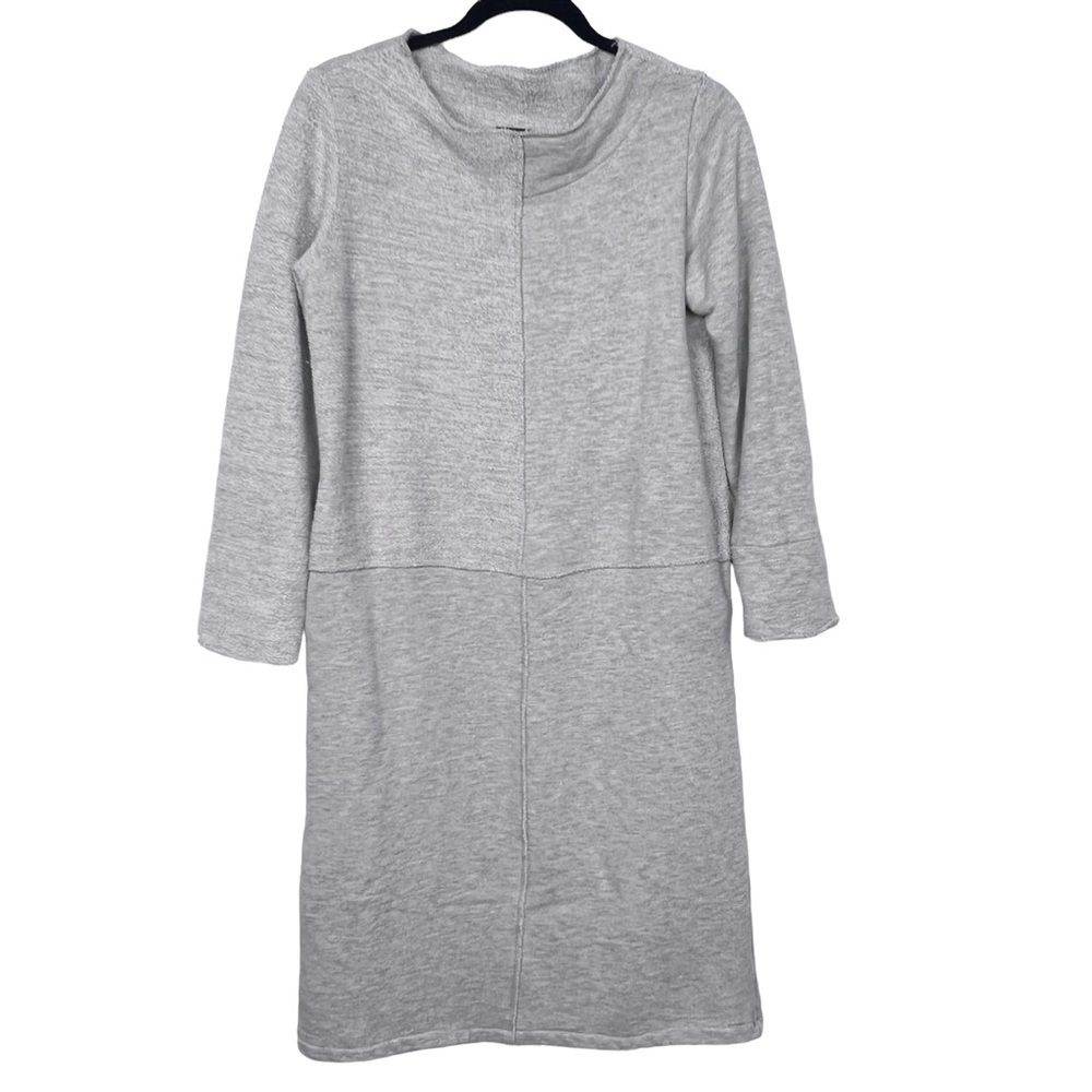 Gershon Bram Gray French Terry Patchwork Dress Sm… - image 1